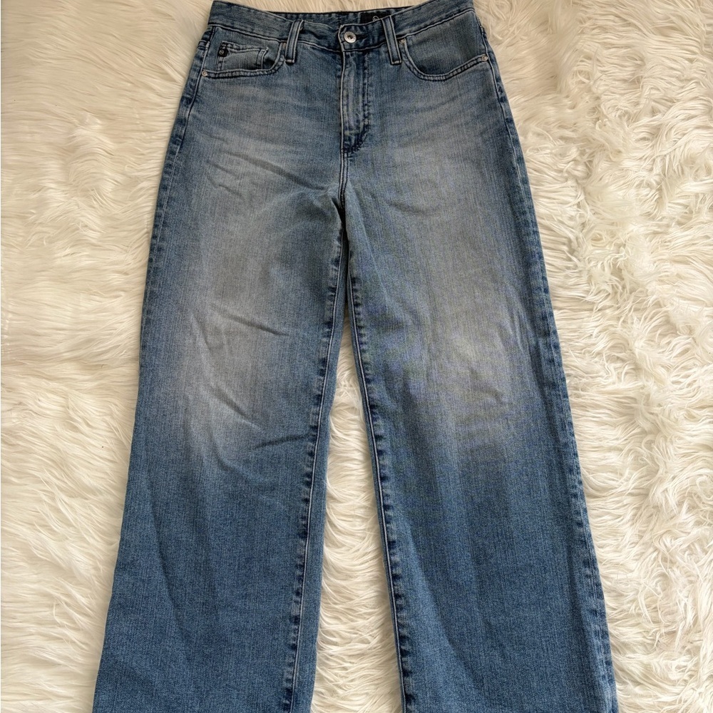 AG Etta High Waisted Wide Leg Crop Jeans - Picture 2 of 7